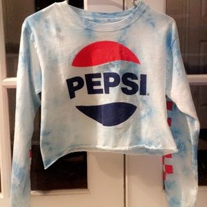 Long sleeve cropped PEPSI shirt